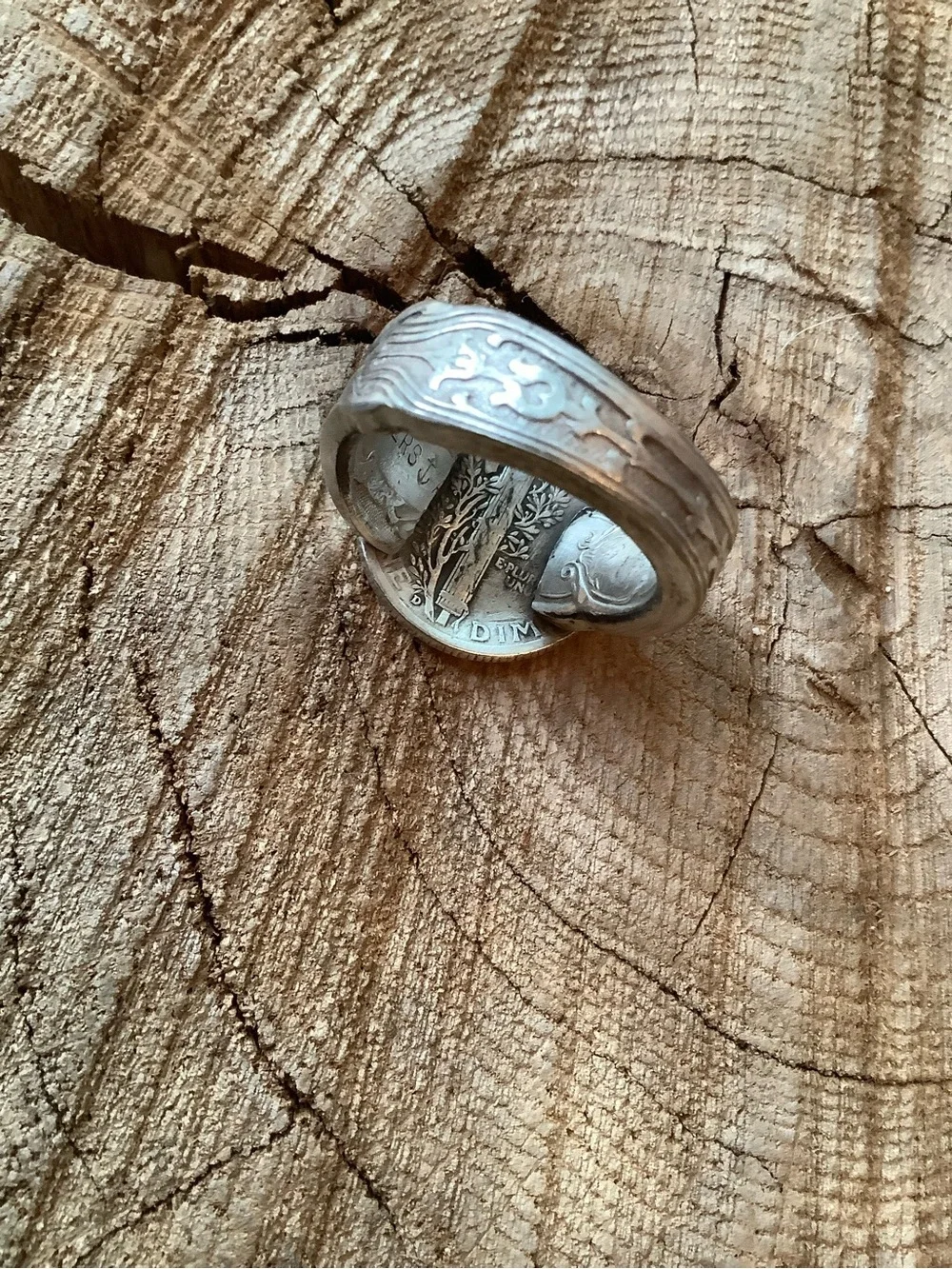 Mercury dime ring, size 7